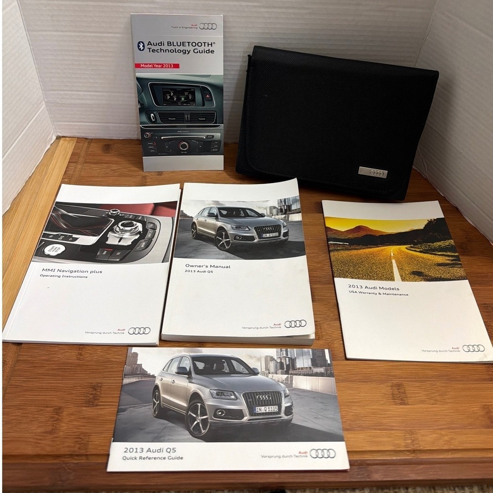 2013 Audi Q5 Owners Manual‎ Set with MMI Navigation Bluetooth Guide and Case OEM